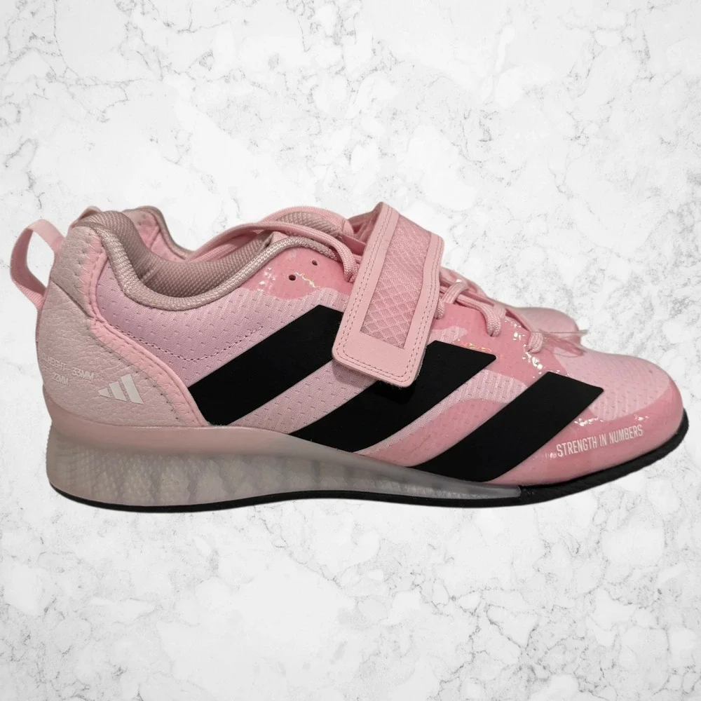 Men's Adidas Adipower Weightlifting Gym Shoes Pink Black JP9873 Size 10‎